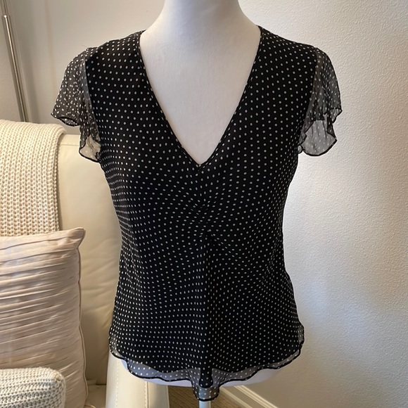 Charter Club Tops - Chapter Club - 6 - Women’s Black & White Polkadot Top